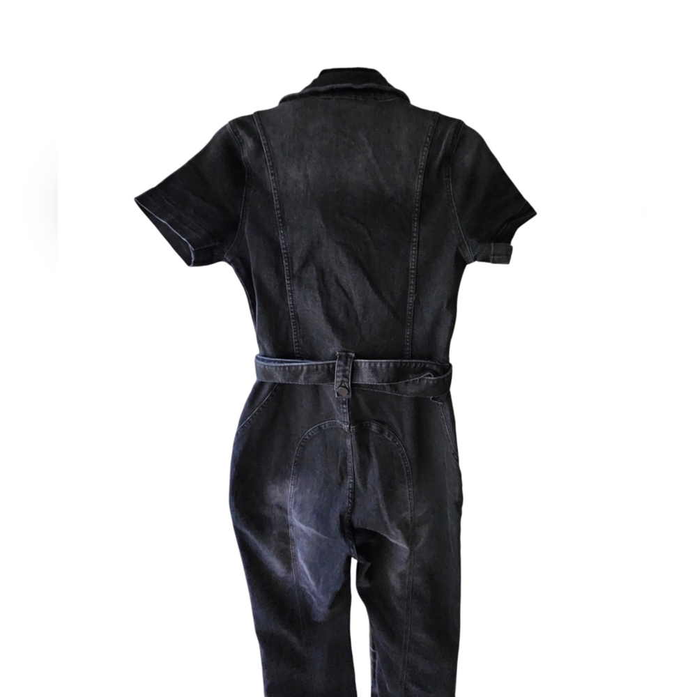 Black Jean Jumpsuit-NWOT-Size Medium - Picture 7 of 16